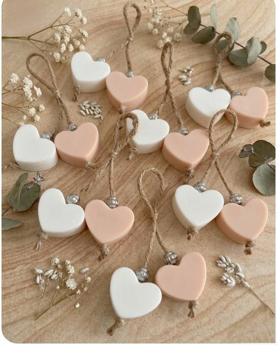 Jabón en forma de corazón personalizado – Detalle para bodas y eventos